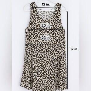 Live 4 Truth Leopard Print Sleeveless Shift Dress w/ Pockets – Size L pockets